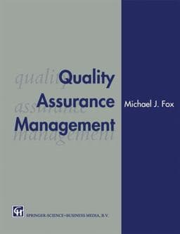 Quality Assurance Management 9780412467905