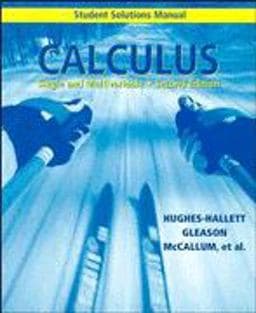Calculus, Student Solutions Manual 9780471242932
