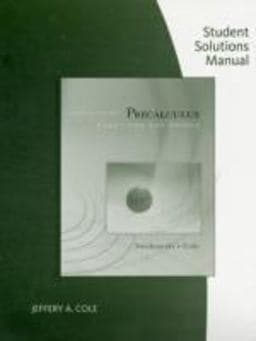 Student Solutions Manual for Precalculus 9780495382874