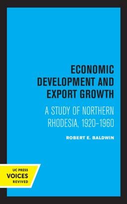 Economic Development and Export Growth 9780520368286