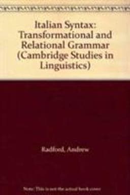 Italian Syntax 9780521216432