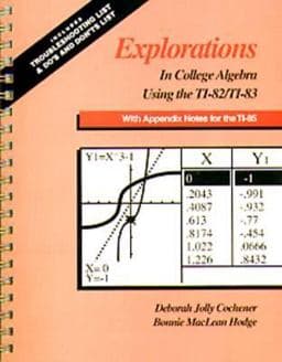 Explorations in College Algebra Using the TI-82/TI-83 9780534342289