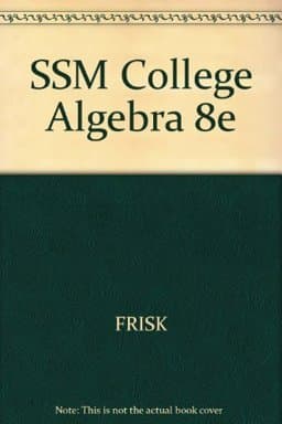 Ssm College Algebra 9780534400699