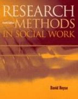 Research Methods in Social Work 9780534506087