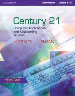 Century 21(tm) Computer Applications and Keyboarding, Lessons 1-170 9780538449069