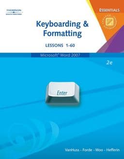 Keyboarding and Formatting Essentials, Lessons 1-60 9780538729765