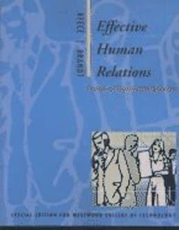 Effective Human Relations, Custom Publication 9780618239481