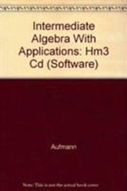 Student Hm3 Tutorial for Aufmann/Barker/Lockwood's Intermediate Algebra with Applications, 6th 9780618306213