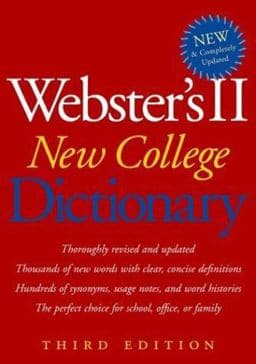 Webster's II New College Dictionary 9780618396016