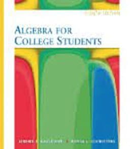 Algebra for College Students 9780673995469