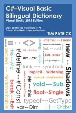 C#-Visual Basic Bilingual Dictionary 9780692433690