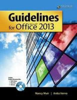 Guidelines for Microsoft Office 2013 9780763852580