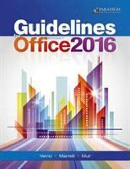 Guidelines for Microsoft Office 2016 9780763868031