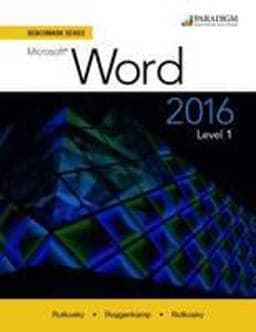Benchmark Series: Microsoft® Word 2016 Level 1 9780763869229