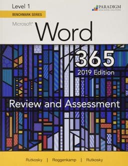 Benchmark Series: Microsoft Word 2019 Level 1 9780763887179