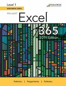 Benchmark Series: Microsoft Excel 2019 Level 1 9780763887247