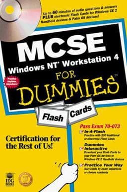 MCSE Windows NT Workstation 4 for Dummies Flash Cards 9780764505539