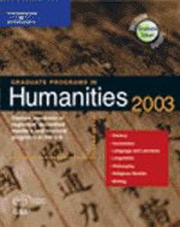 Graduate Programs in Humanities 2003 9780768909395