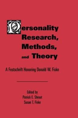 Personality Research, Methods, and Theory 9780805812718
