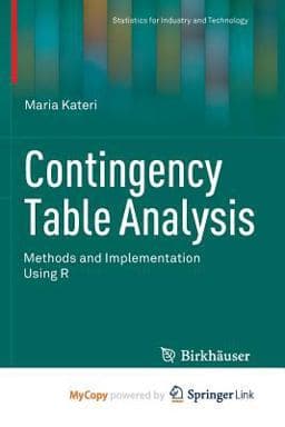 Contingency Table Analysis 9780817672546
