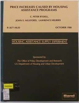 Price Increases Caused by Housing Assistance Programs 9780833002846