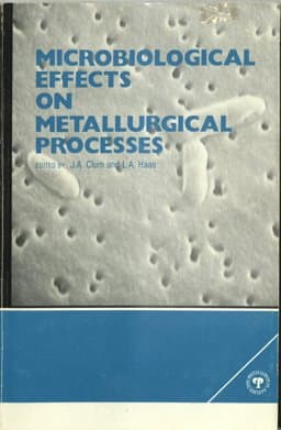 Microbiological Effects on Metallurgical Processes 9780873390101