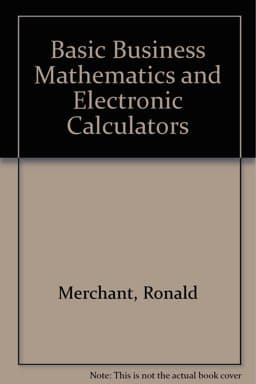 Basic Business Math and Electronic Calculators 9780898631890