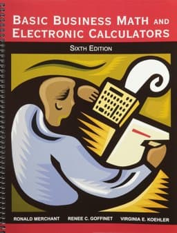 Basic Business Math and Electronic Calculators 9780898632491