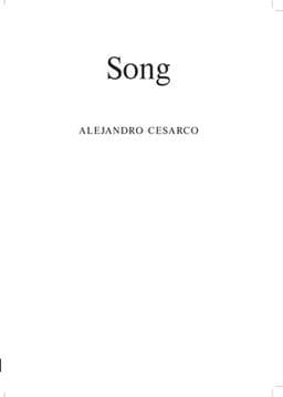 Alejandro Cesarco: Song 9780941548748
