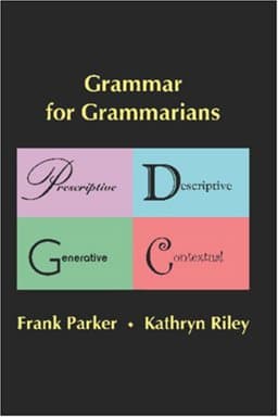 Grammar for Grammarians 9780976718017