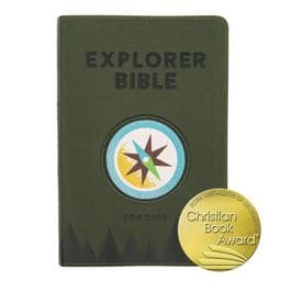 CSB Explorer Bible for Kids, Olive Compass LeatherTouch 9781087765679