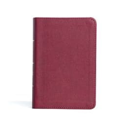 CSB Large Print Compact Reference Bible, Cranberry Leathertouch 9781087785684