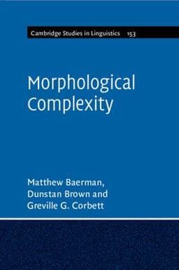 Morphological Complexity 9781107543614