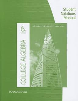 Student Solutions Manual for - College Algebra 9781111990244