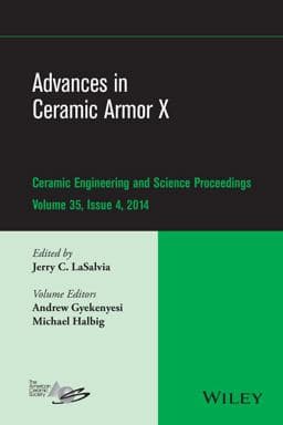 Advances in Ceramic Armor X, Volume 35, Issue 4 9781119040439