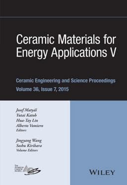 Ceramic Materials for Energy Applications V 9781119211693