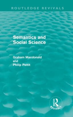 Semantics and Social Science 9781136838606