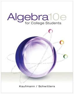 Algebra for College Students 9781285195780