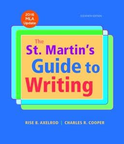 The St. Martin's Guide to Writing with 2016 MLA Update 9781319087715