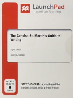 LaunchPad for the Concise St. Martin's Guide to Writing (1-Term Access) 9781319107666