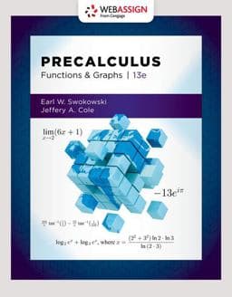 WebAssign Printed Access Card for Swokowski/Cole's Precalculus: Functions and Graphs, Single-Term 9781337632034