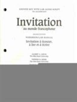 Answer Key (with Lab Audioscript) for Invitation Au Monde Francophone, 2nd 9781413001419
