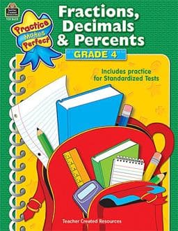 Fractions, Decimals and Percents, Grade 4 9781420686296