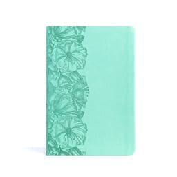 CSB Large Print Thinline Bible, Light Teal LeatherTouch, Value Edition 9781430082729