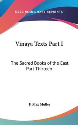 Vinaya Texts Part I 9781432618643