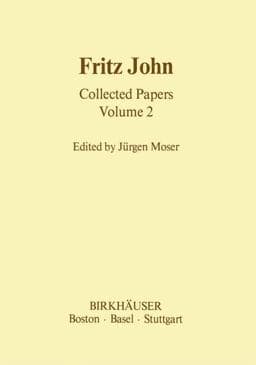 Fritz John Collected Papers 9781461254140