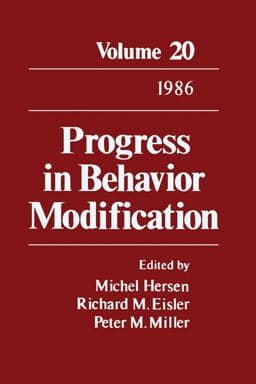 Progress in Behavior Modification 9781483219202