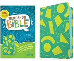 NLT Hands-On Bible, Third Edition (LeatherLike, Green Lines and Shapes) 9781496476937
