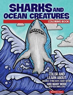 Sharks and Ocean Creatures Coloring Book 9781497205833
