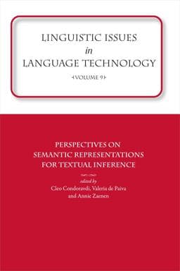 Linguistic Issues in Language Technology Vol 9 9781575868448